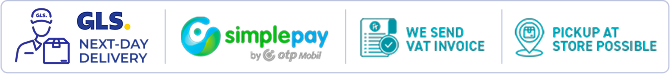 GLS next day delivery - Simple Pay - We send VAT invoice - Pickup at store possible